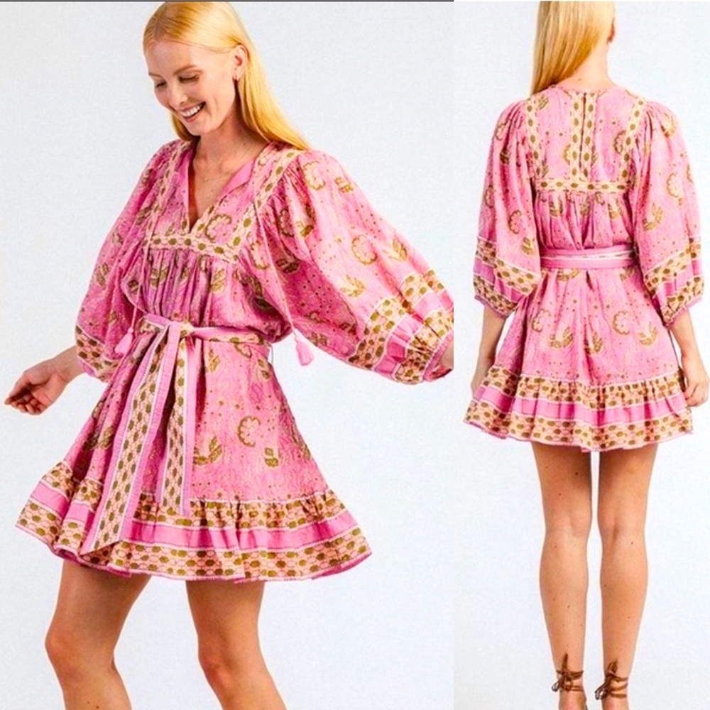 Cleobella Magdalena Wildflower Certified Organic Cotton Mini Dress